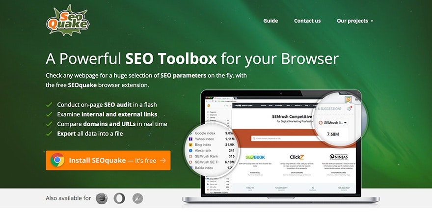 SEOQuake - Free SEO Tools