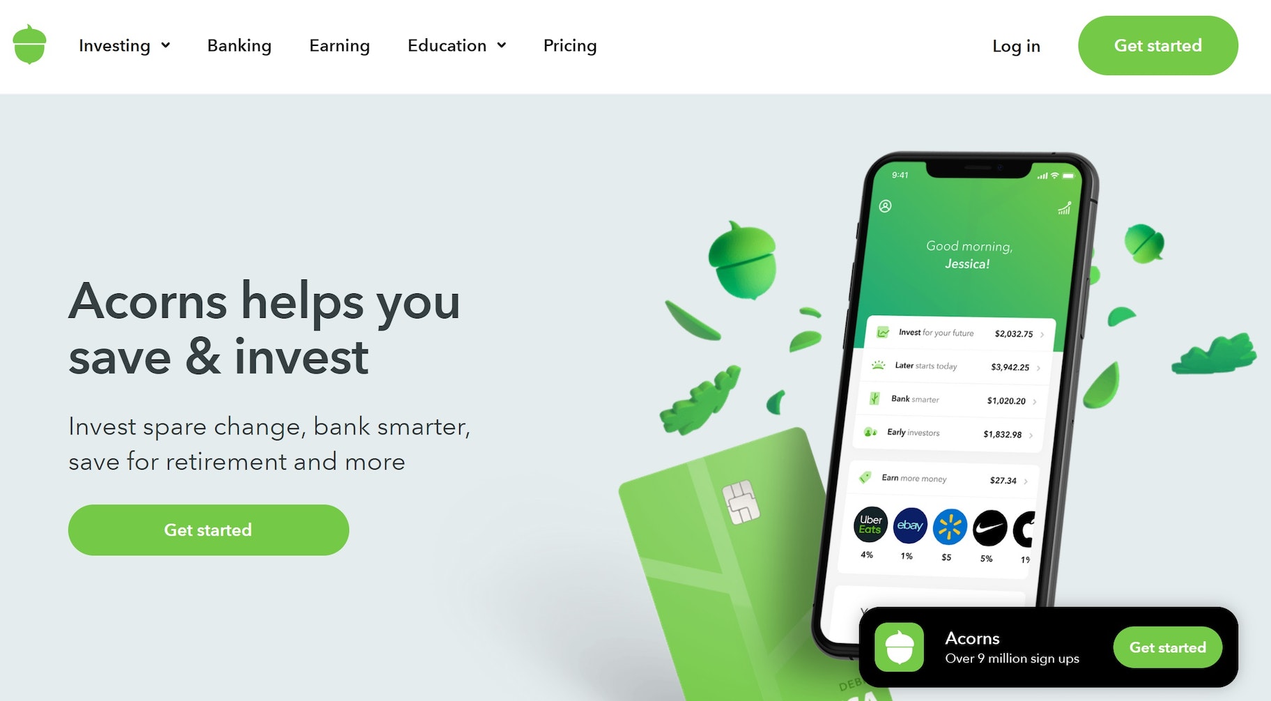 smartphone investment app: Acorns