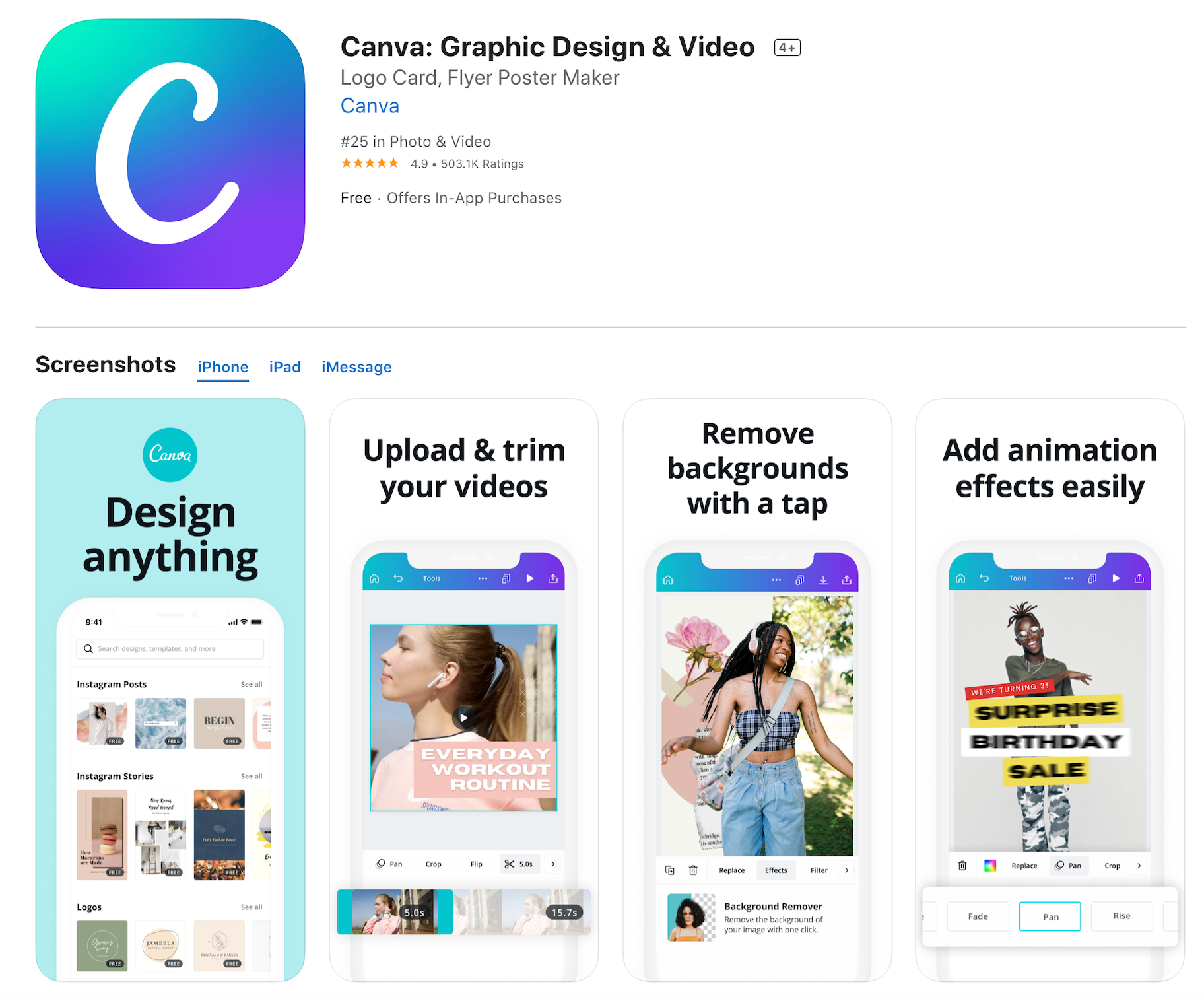 Canva Free Mobile Photo Editor App