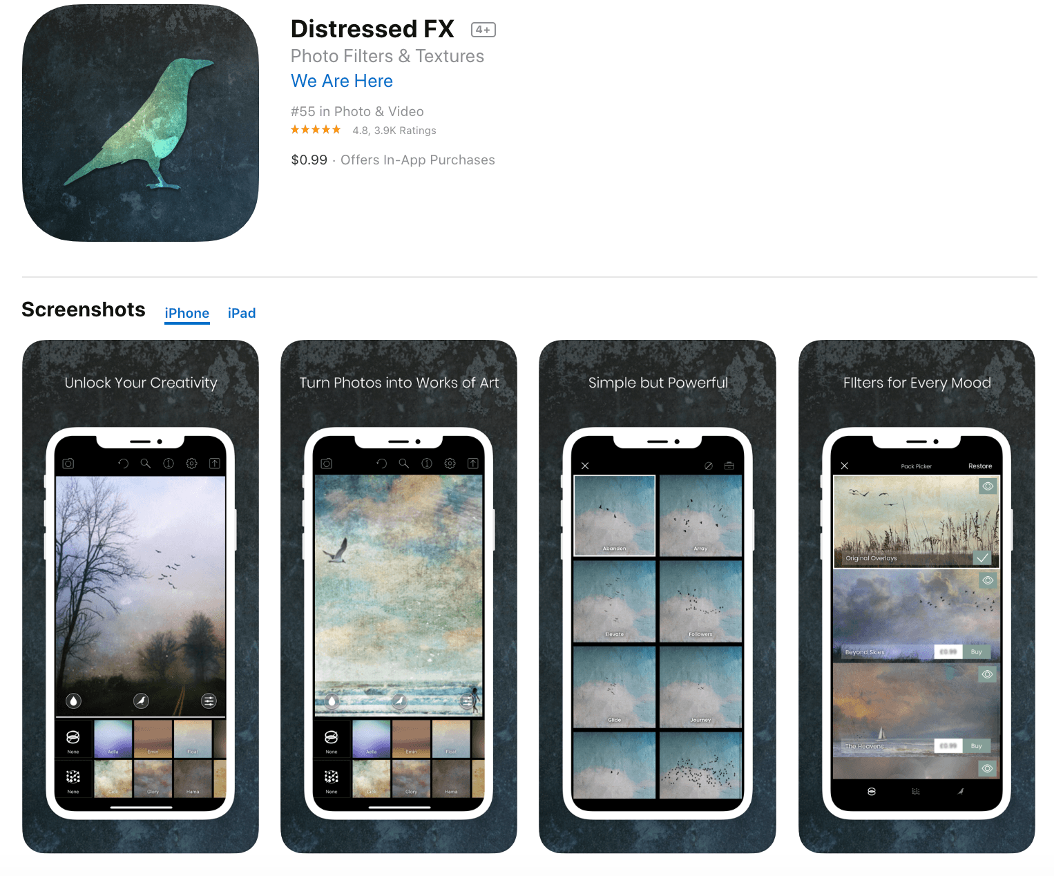 Distressed FX Paid Photo Editor App