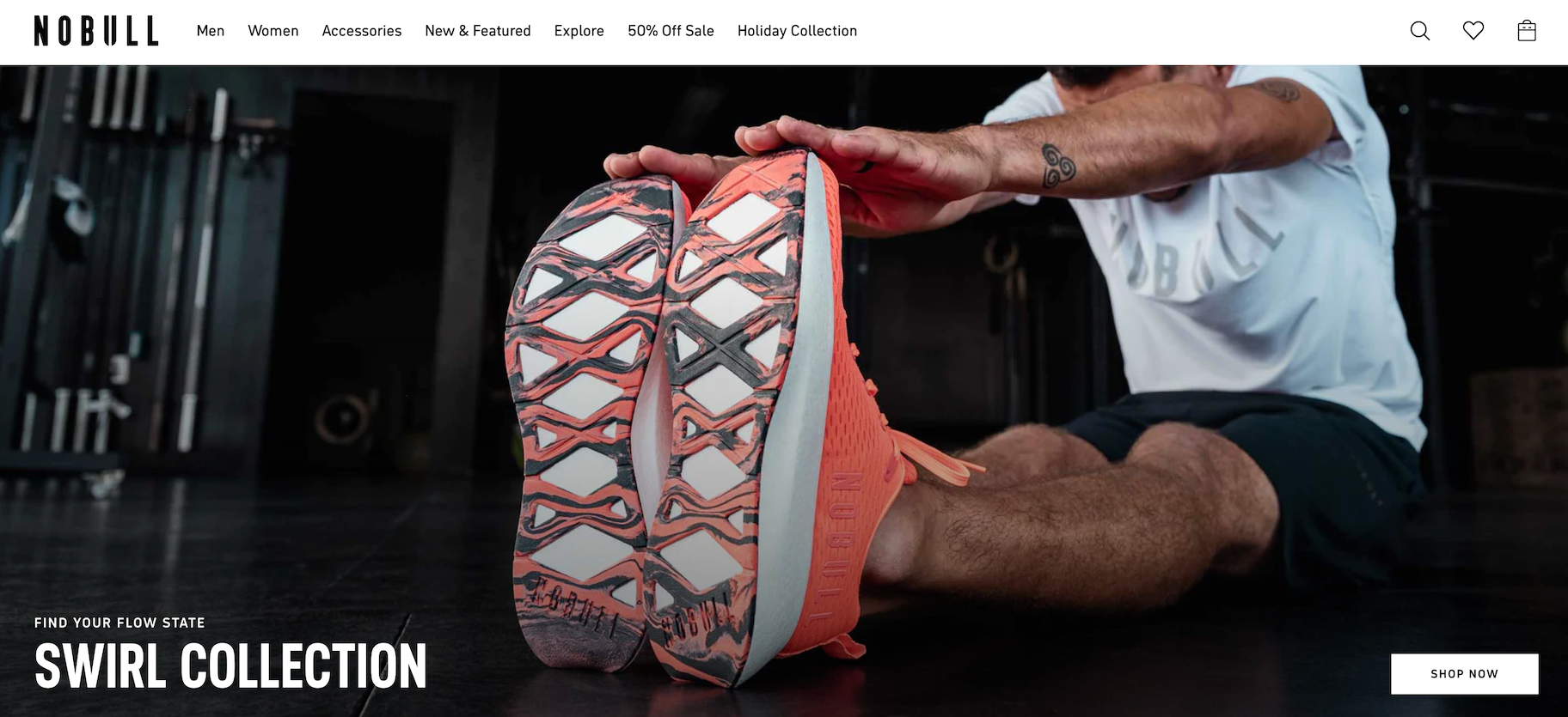 fitness ecommerce inspiration: NoBULL